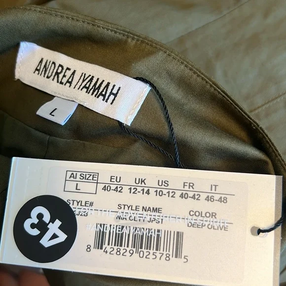 Andrea Iyamah Deep Olive Long Sleeve Jumpsuit - Picture 4 of 4